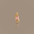 Floral Pink Tourmaline Charm