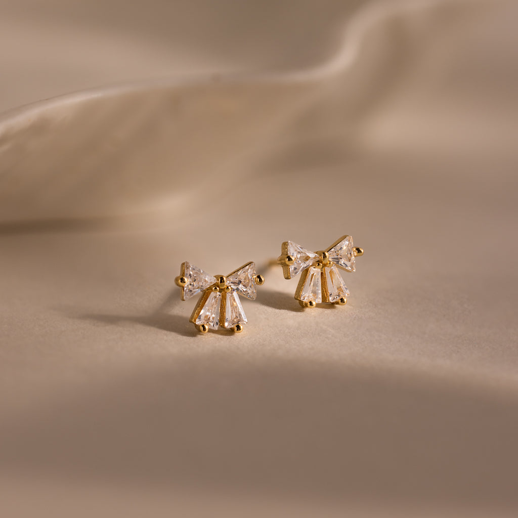 Coquette Bow Earring Set in 18K Gold