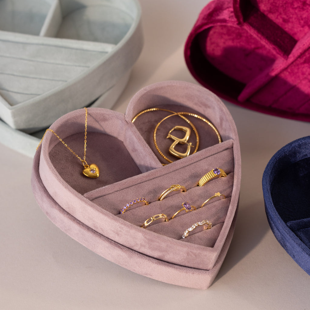Lavender Large Heart Box