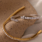 Princess Diamond Tennis Bracelet in Silver