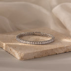 Princess Diamond Tennis Bracelet in Silver