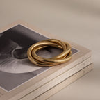 Ribbed Infinity Bangle