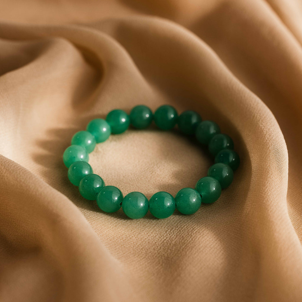 Bold Jade Beaded Bracelet