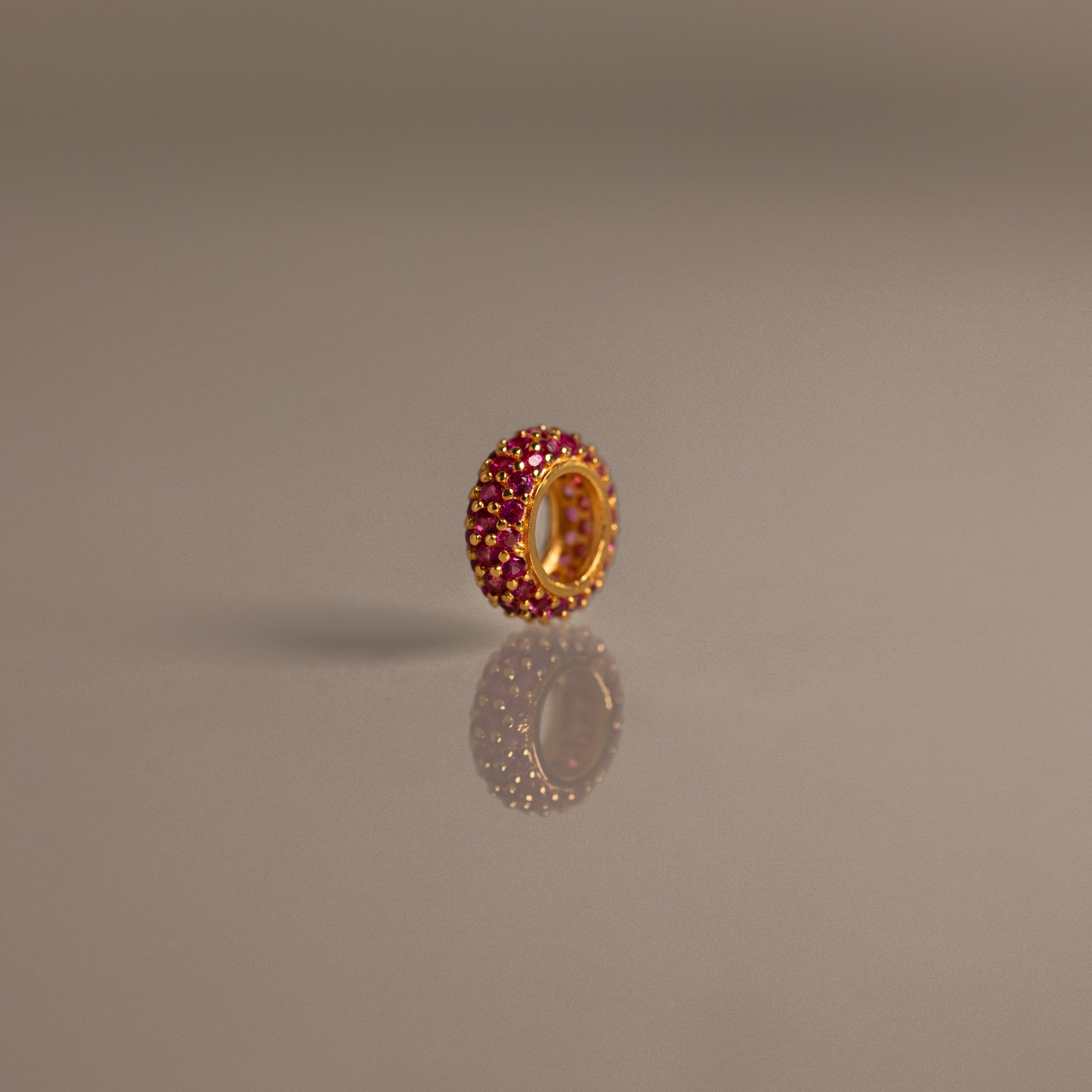 Pave Ruby Charm Spacer