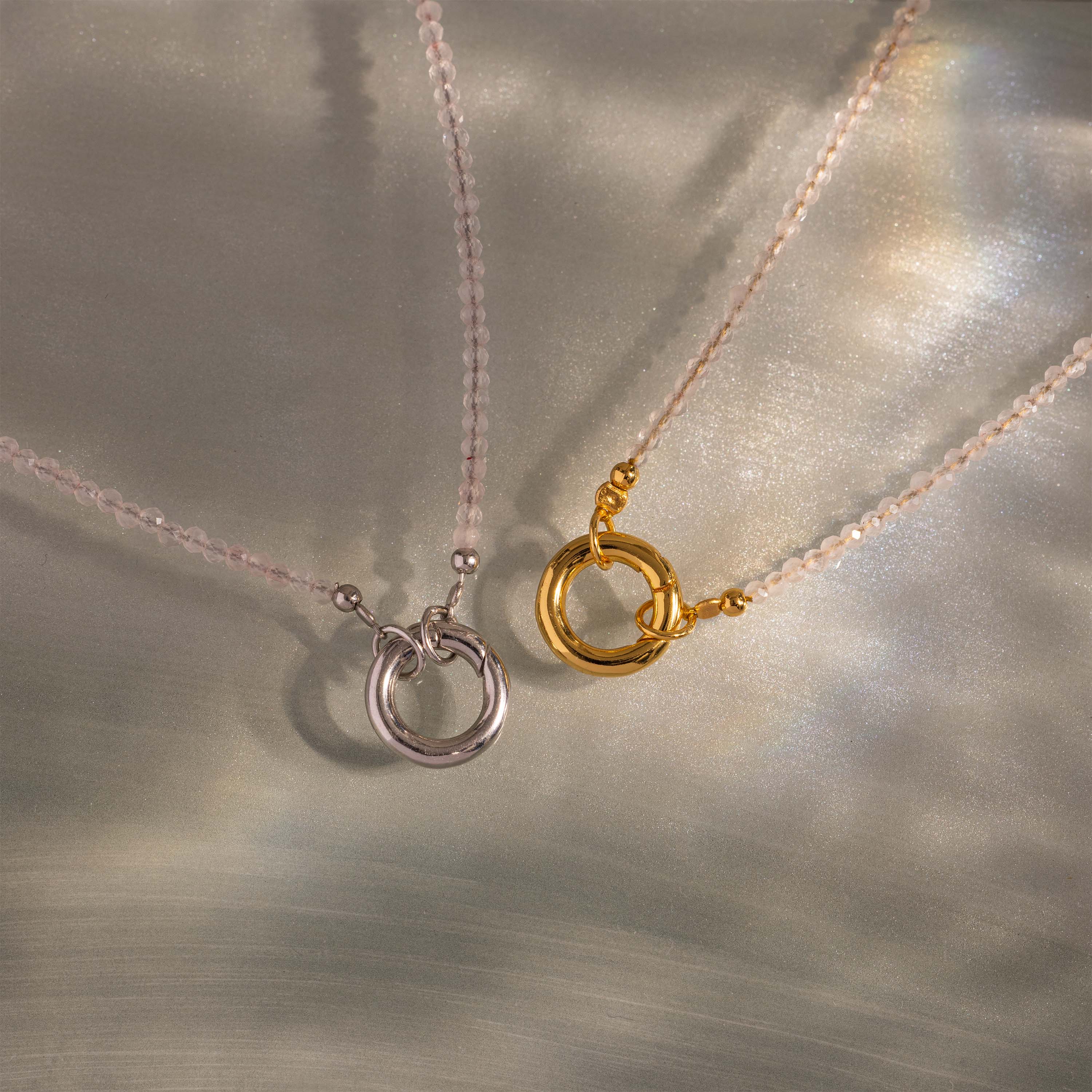 Crystal Beaded Charm Necklace