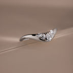 Sunrise Diamond Curve Ring