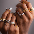 Star Curb Hand Chain Bracelet in Silver