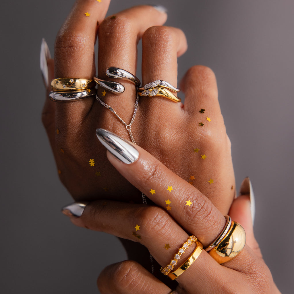 Duo Dome Ring in Silver