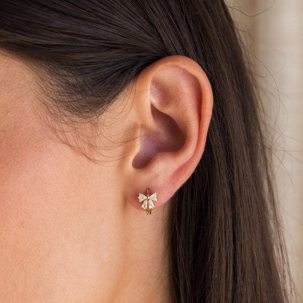 Coquette Bow Earring Set in 18K Gold