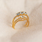 Conjunto de anillos apilables de diamantes