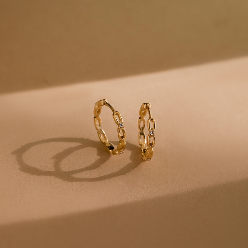 Diamond Link Hoops