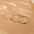 Textured Stacking Ring Set in Silver