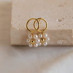 Flower Pearl Jewelry Set in 18K Gold
