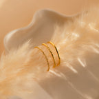 Textured Stacking Ring Set in Silver