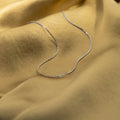 Dainty Jade Bar Necklace in Silver