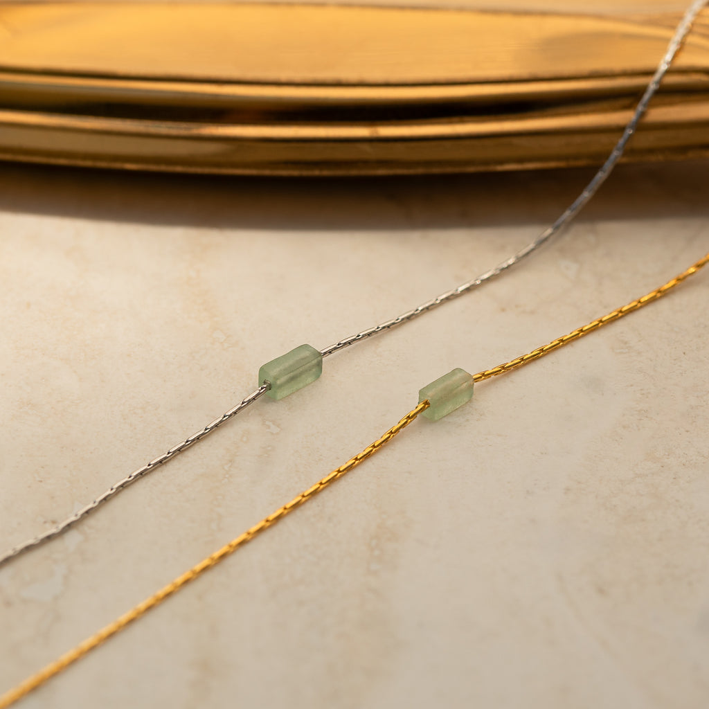 Dainty Jade Bar Necklace