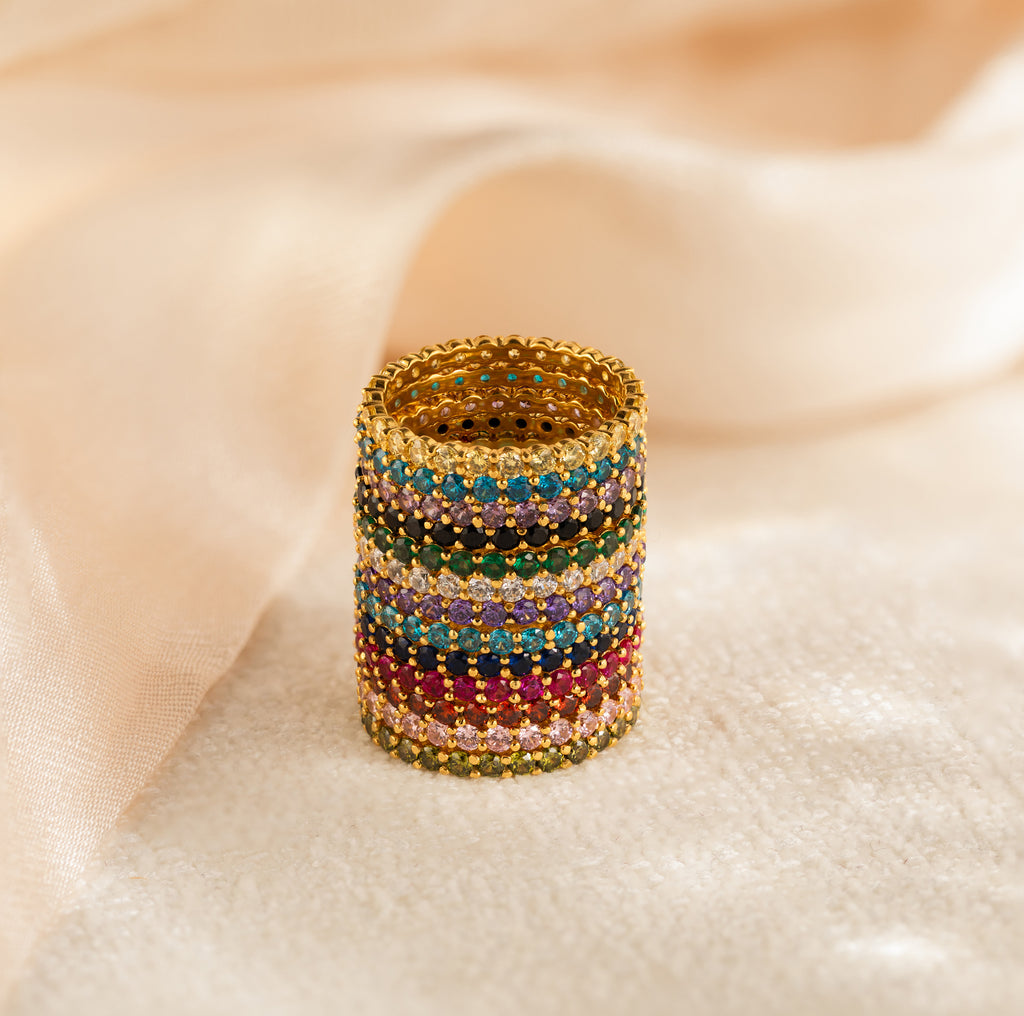Eternity Tennis Birthstone Ring