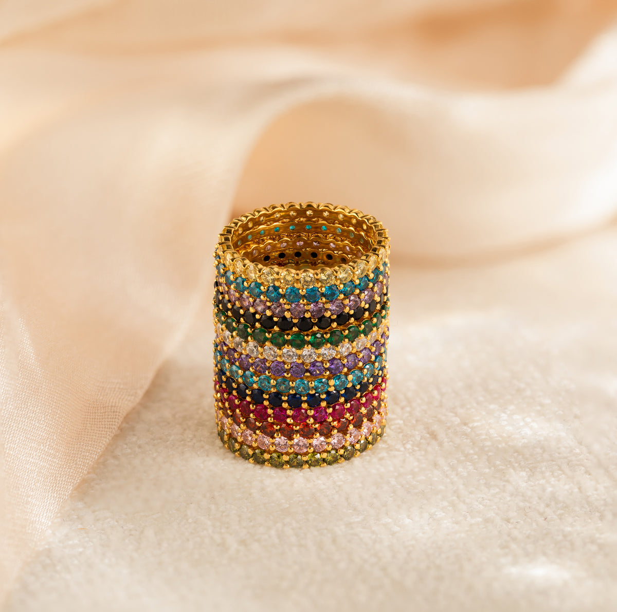 Eternity Tennis Birthstone Ring