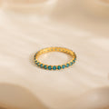 Bague avec pierre de naissance Eternity Tennis 