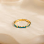 Bague avec pierre de naissance Eternity Tennis 