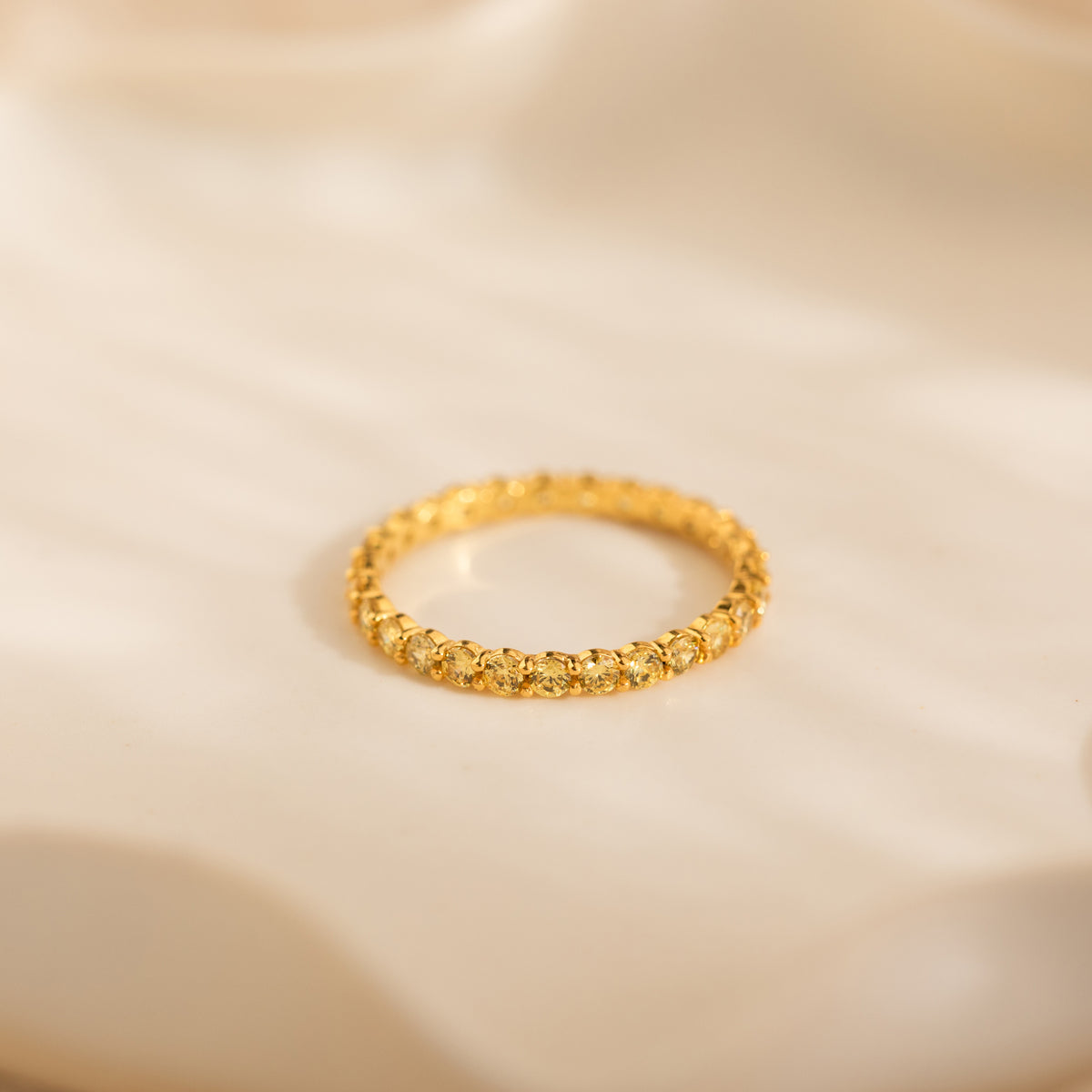 Eternity Tennis Topaz Ring