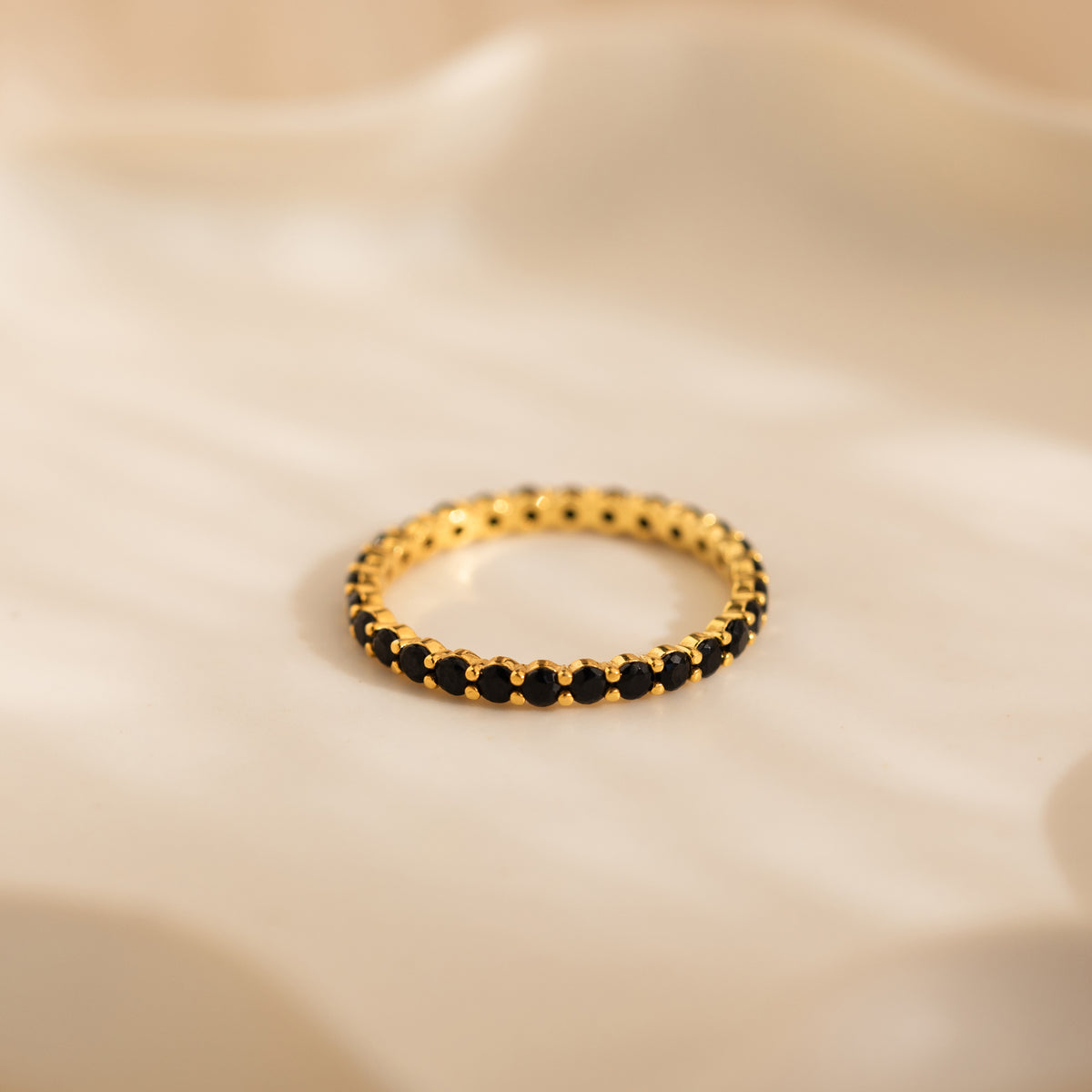 Eternity Tennis Onyx Ring