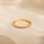 Eternity Tennis Pink Tourmaline Ring