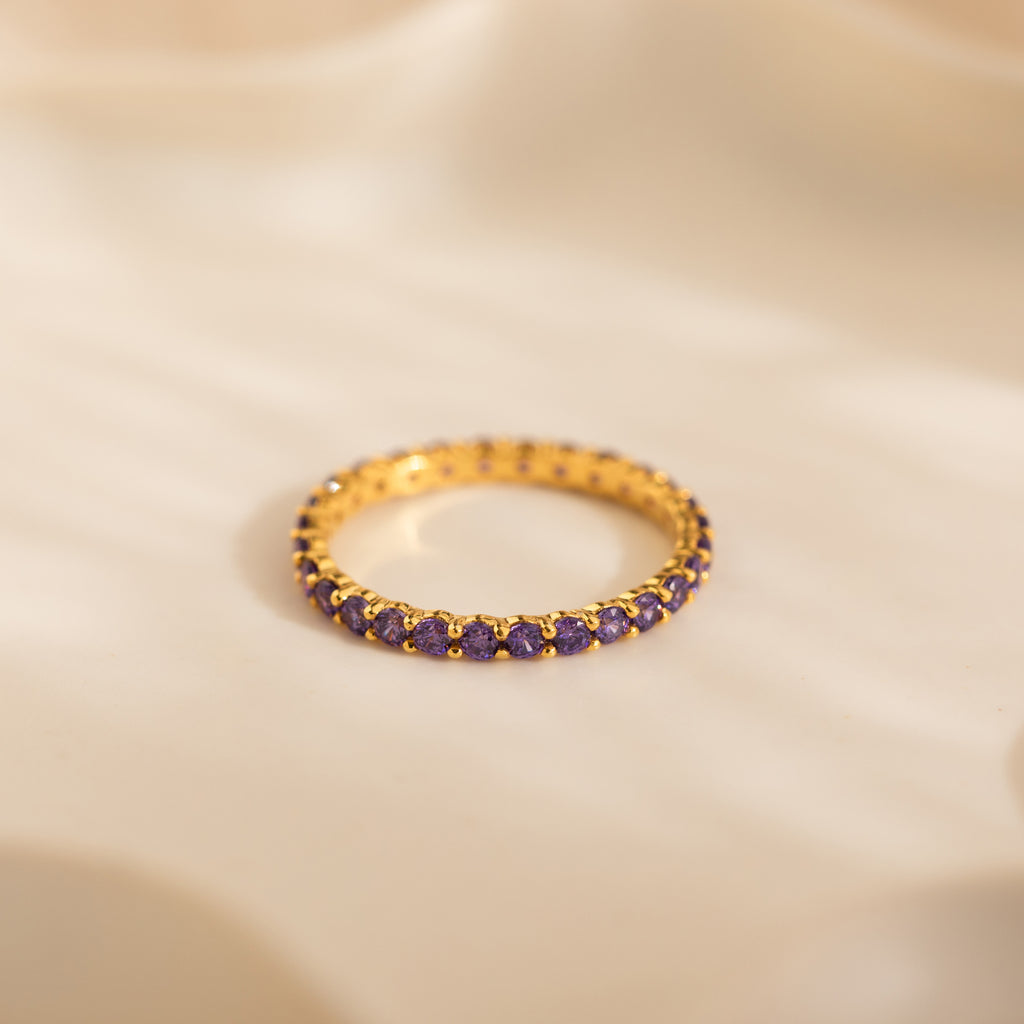 Eternity Tennis Amethyst Ring