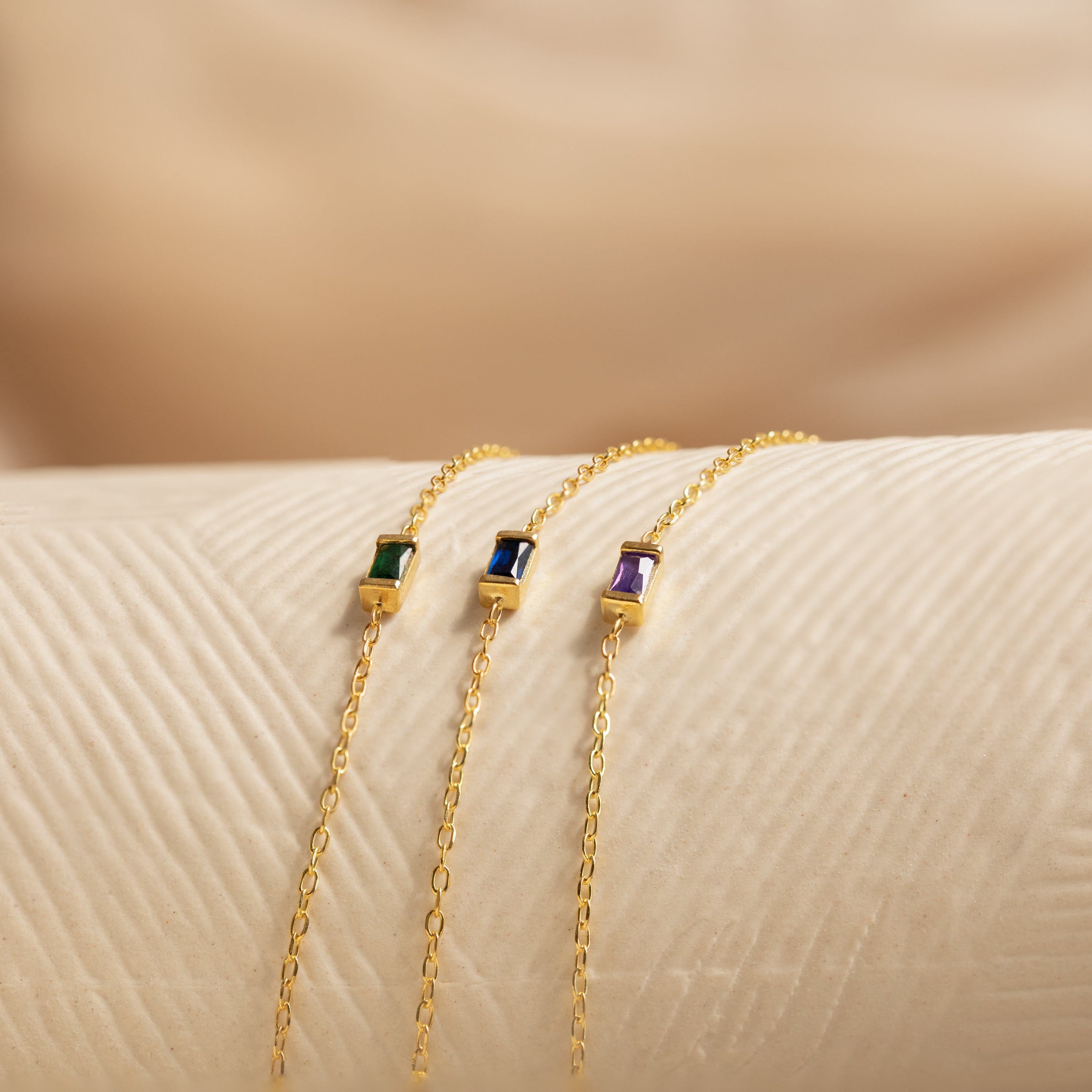 Baguette Birthstone Bracelet