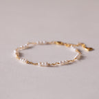Hali Pearl Station Bracelet in 18K Gold