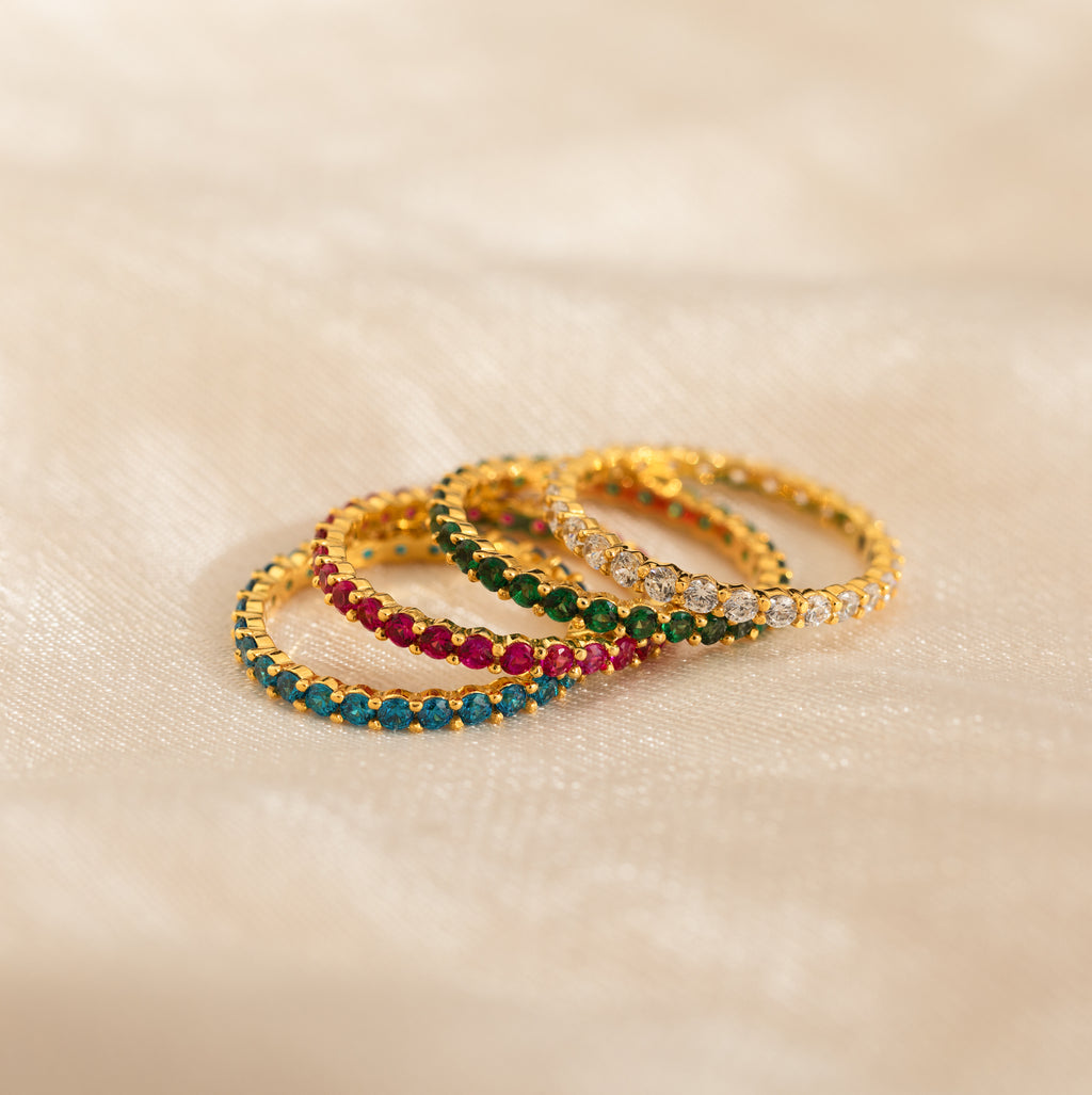 Eternity Tennis Emerald Ring