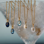North Star Birthstone Signet Necklace in Diamond