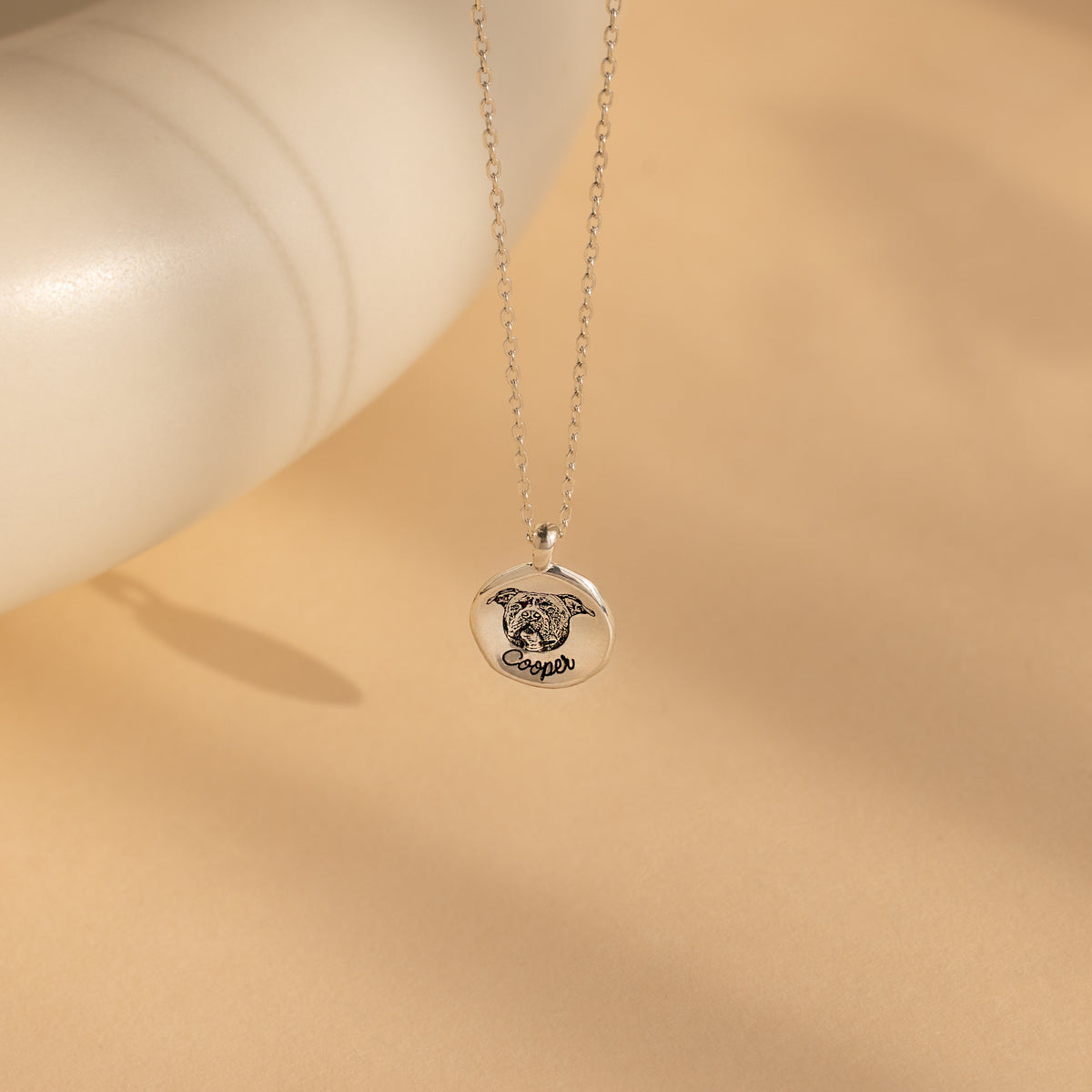 Collier avec portrait d'animal de compagnie