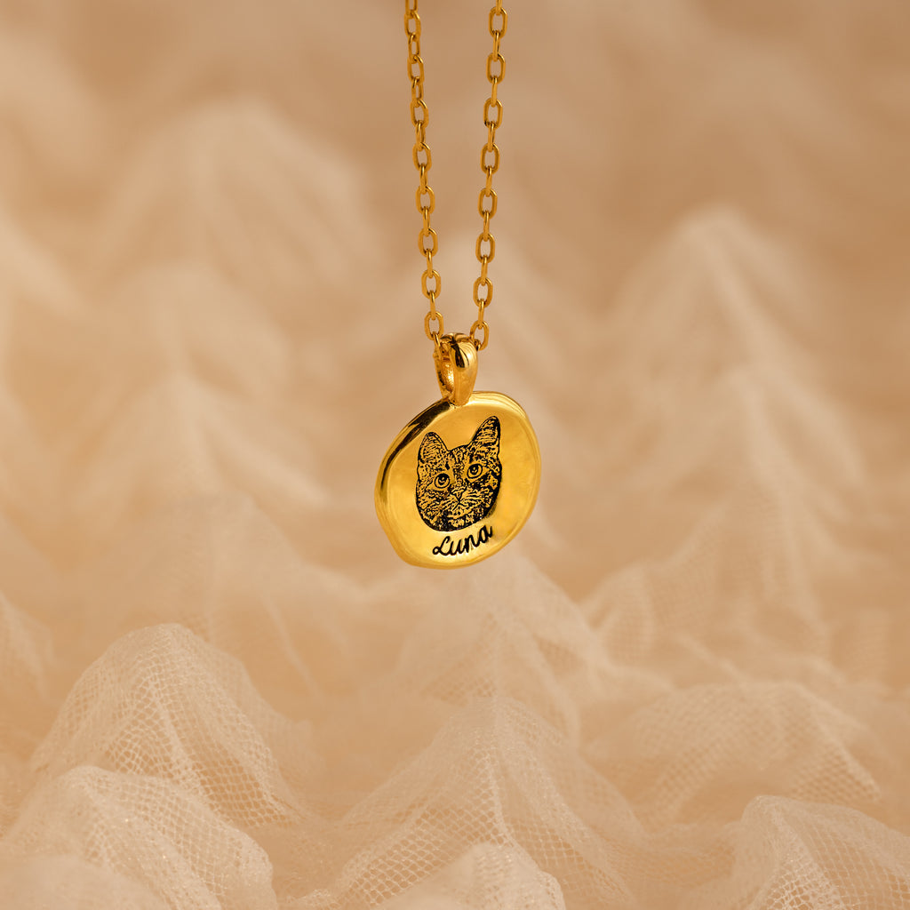 Collier avec portrait d'animal de compagnie