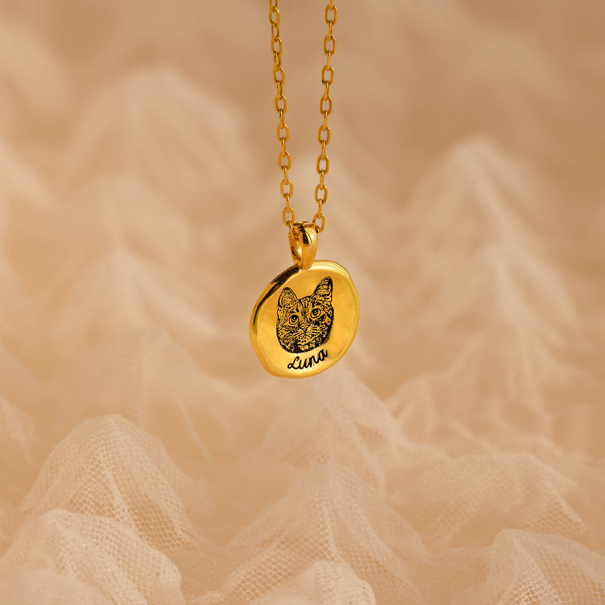 Collier avec portrait d'animal de compagnie