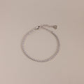 White Gold Classic Tennis Diamond Bracelet with a 2" extension