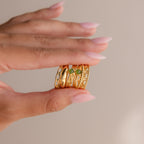 Ensemble de bagues délicates en jade