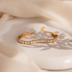 Vertical Baguette Tennis Bracelet in 18K Gold
