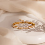 Vertical Baguette Tennis Bracelet in 18K Gold