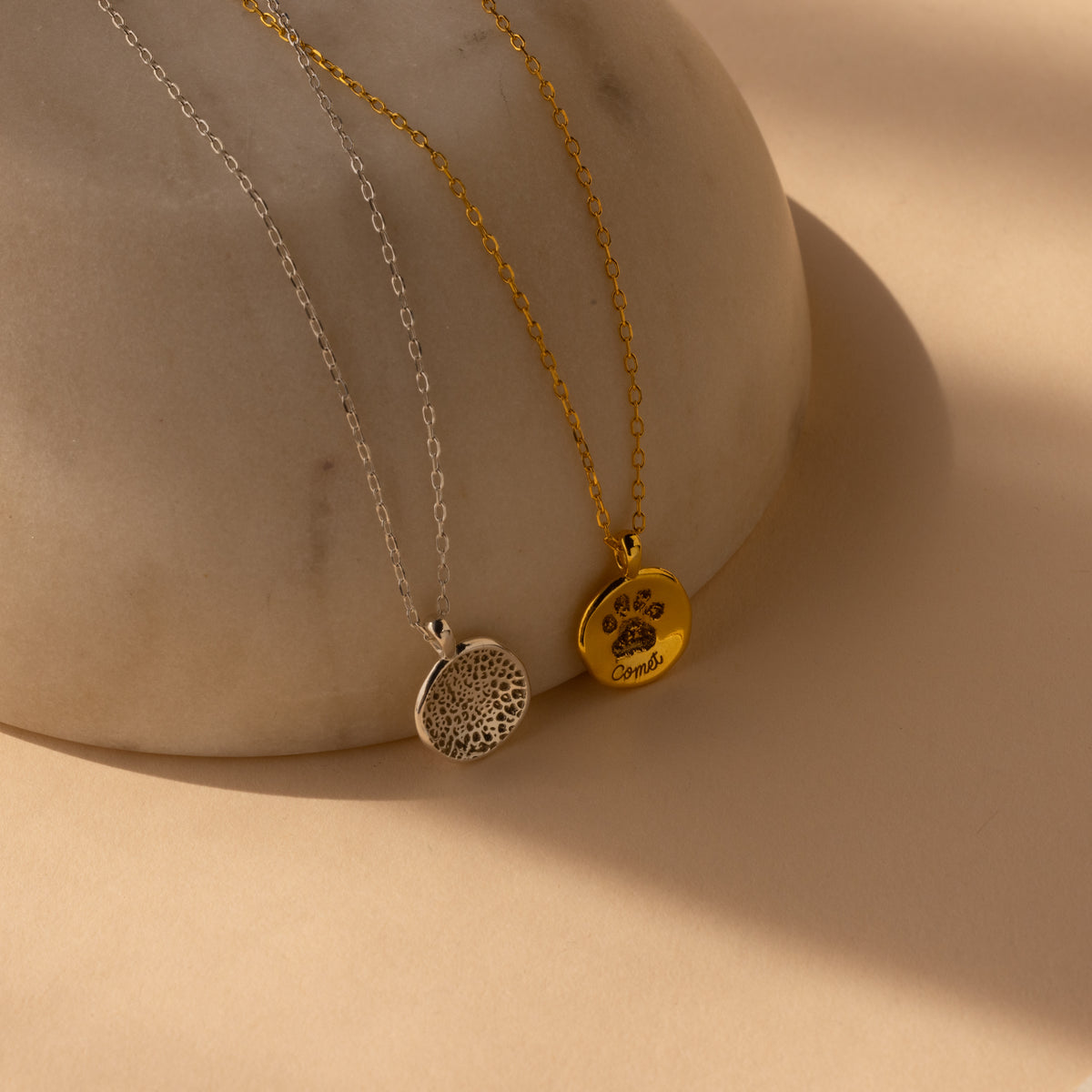 Paw Print Coin Necklace