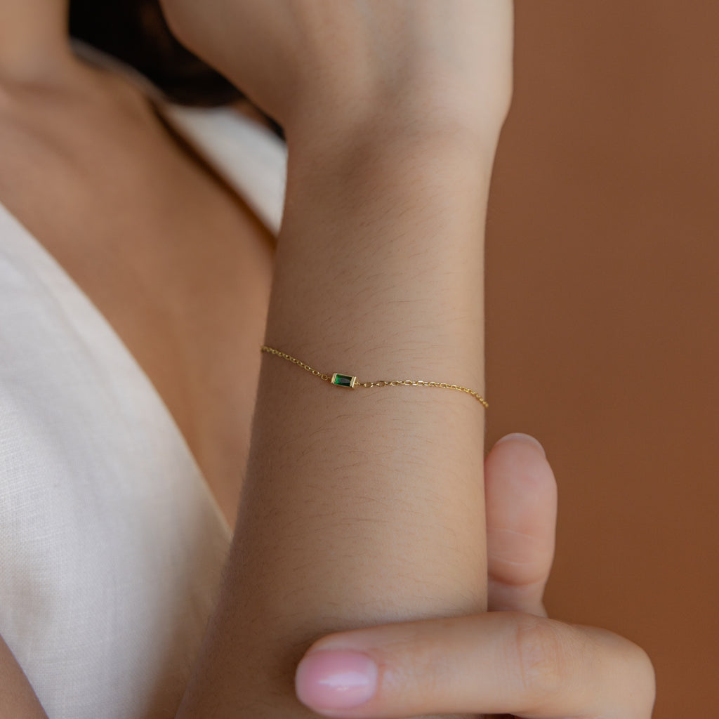 Baguette Peridot Bracelet