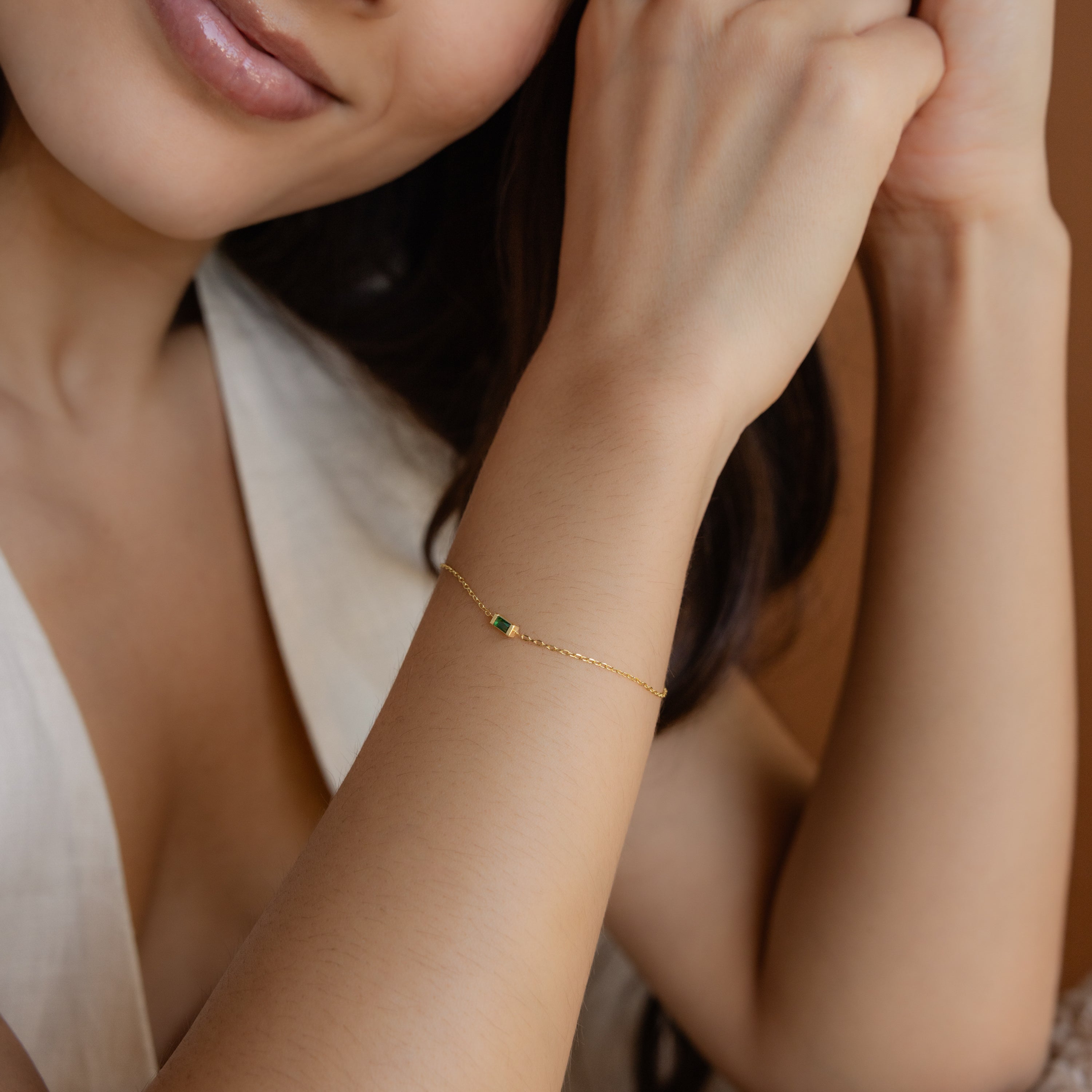 Baguette Birthstone Bracelet