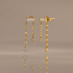 Opal Cascade Flat Back Studs in 18K Gold