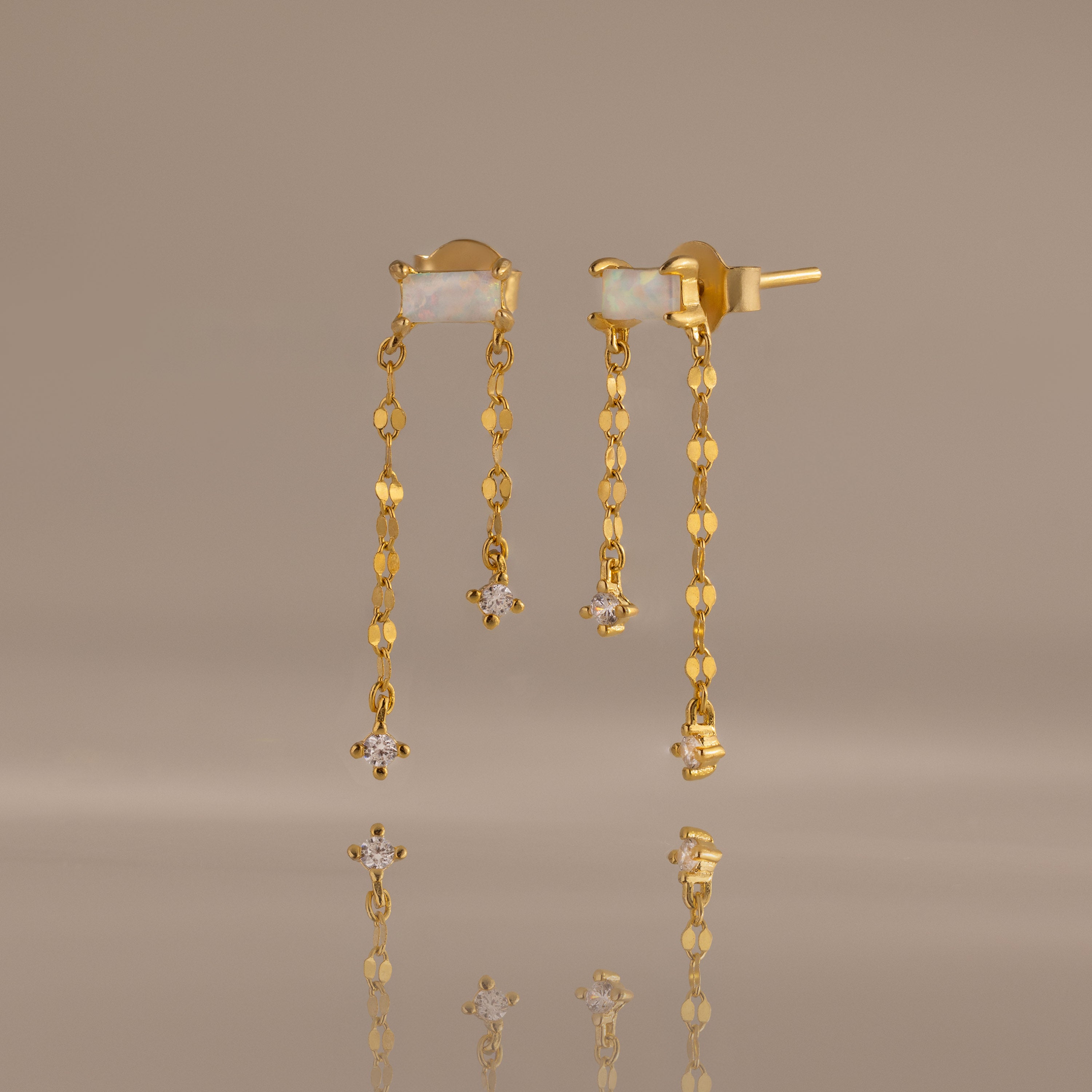 Opal Cascade Flat Back Studs