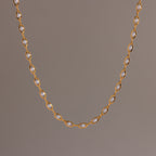 Eternity Pearl Necklace & Bracelet Set in 18K Gold