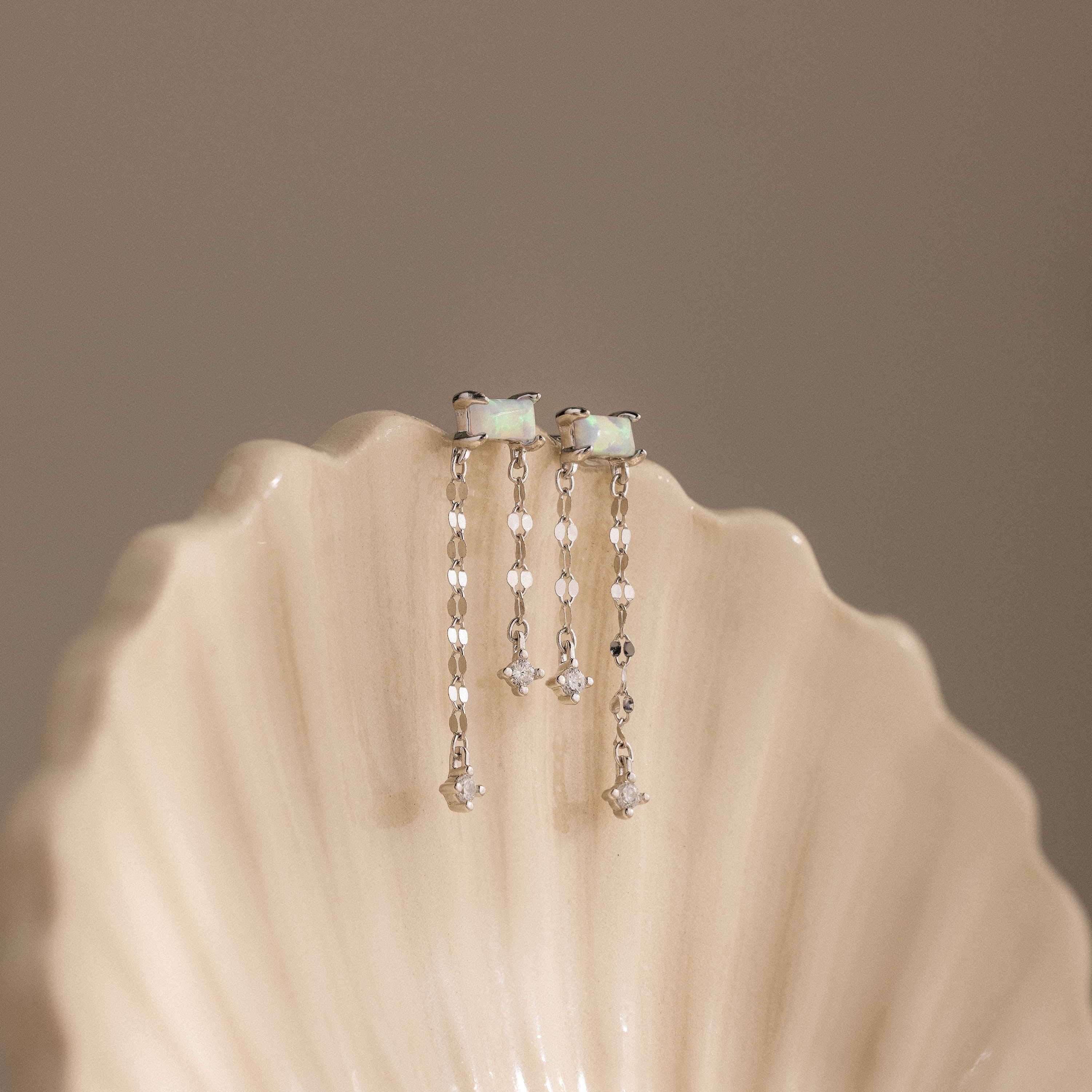 Opal Cascade Flat Back Studs