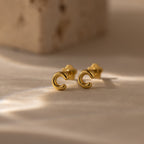 Bubble Initial Flat Back Studs