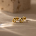 Bubble Initial Flat Back Studs