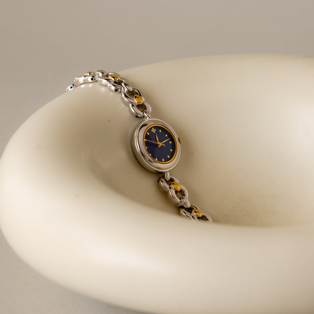 Vintage Seiko Azure Round Two Tone Watch