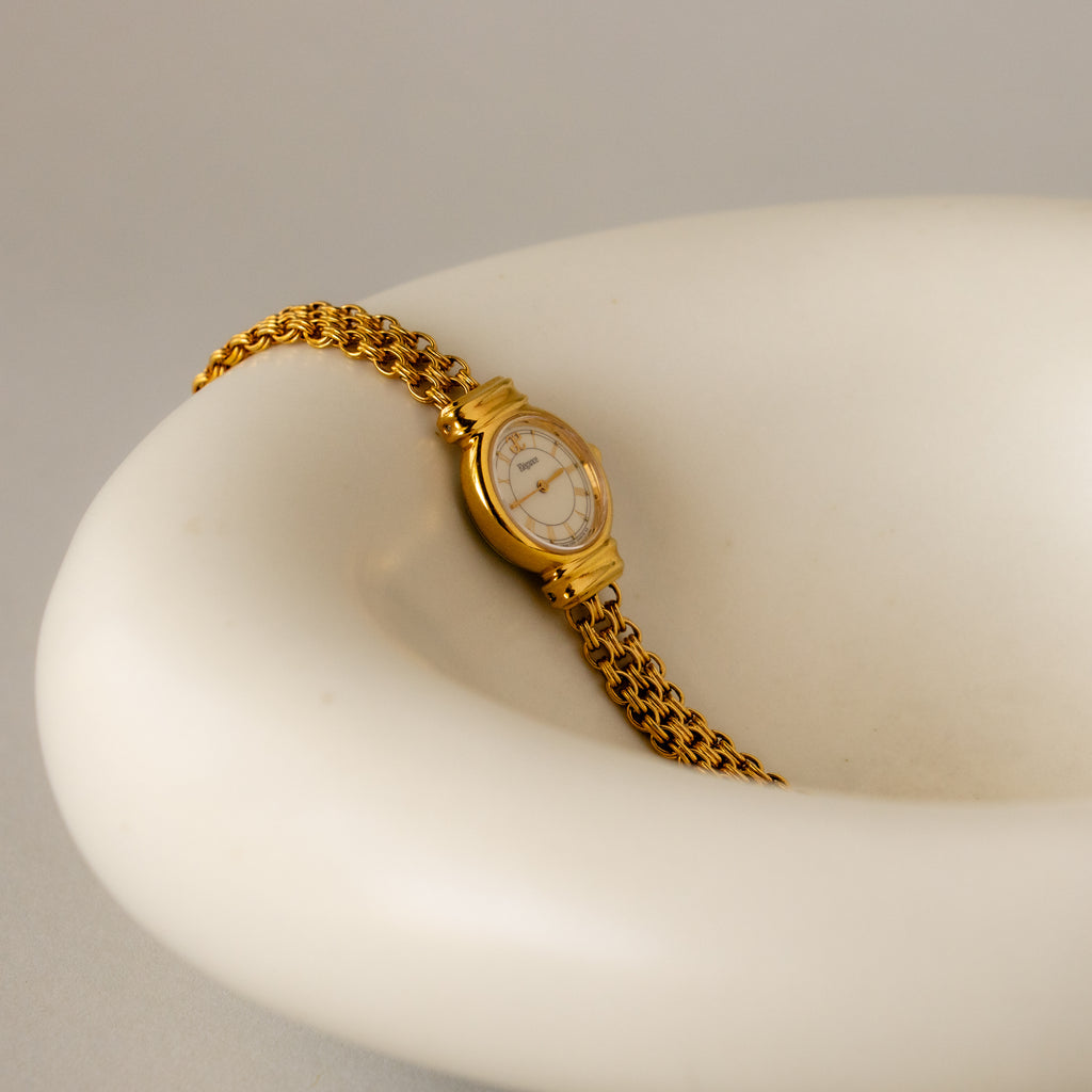 Vintage Citizen Round Chainlink Gold Watch